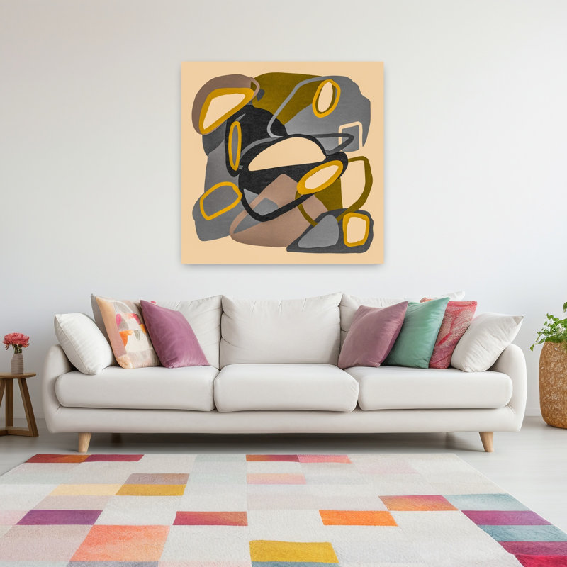 Art contemporain contemporain abstrait, H 48 po x l 48 po