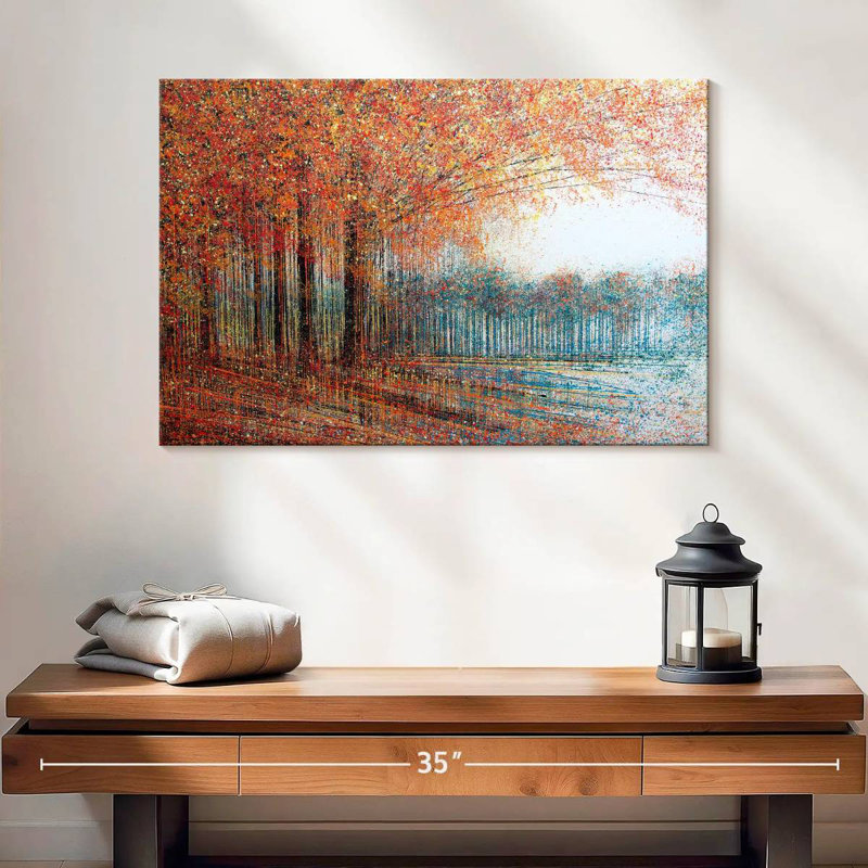 Avery les arbres rouges, H 34 po x l 51 po