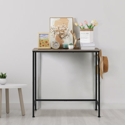 Console d'entrée, table de couloir industrielle à canapé étroit