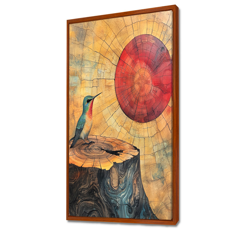 Gokhan Hummingbird Into The Forest III - Hummingbird, reproduction d'art sur toile, H 60 po x l 28 po, Brun