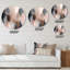Whispers Of Marble II - Art mural rond abstrait en marbre sur métal-88599042