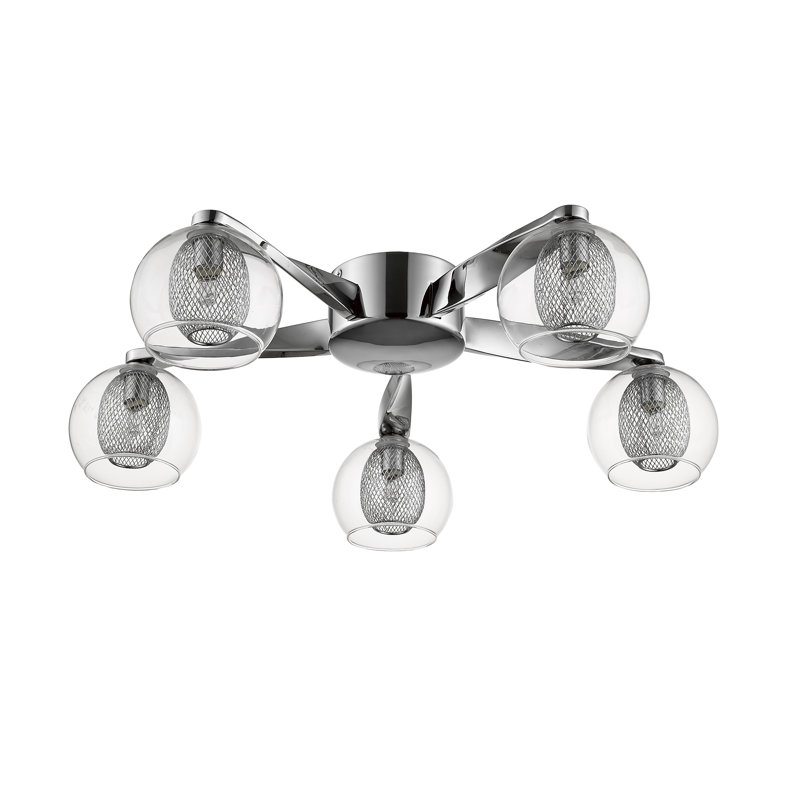 Justus Flush Mount, Chrome