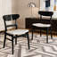 Ensemble de 2 chaises de salle à manger rembourrées de style Mid-Century, avec des pieds en bois d'hévéa écologiques, des sièges confortables et élégants-1284044246-1284044247