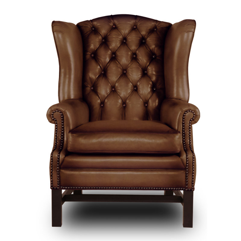 Fauteuil à oreilles Antoinette, Espresso, Non, Polo (Maestro Artisano)