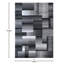 Tapis d'intérieur à motif géométrique de style géométrique gris Abbie-May-701629257