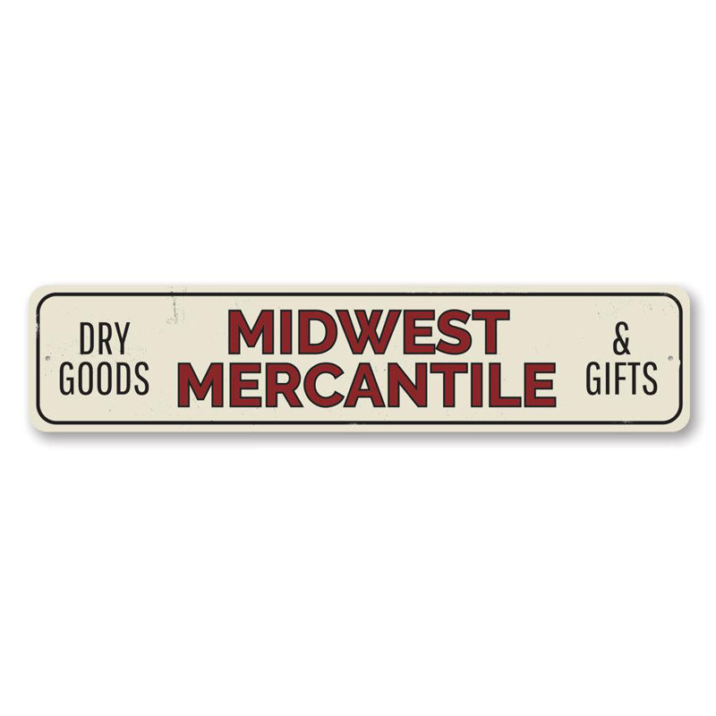 Plaque en aluminium Midwest Mercantile, H 4 po x l 18 po x P 0,04 po