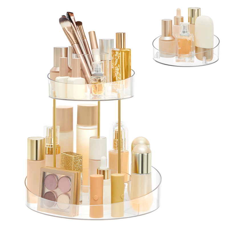 Aynor Plastic Makeup Organiser, Marble