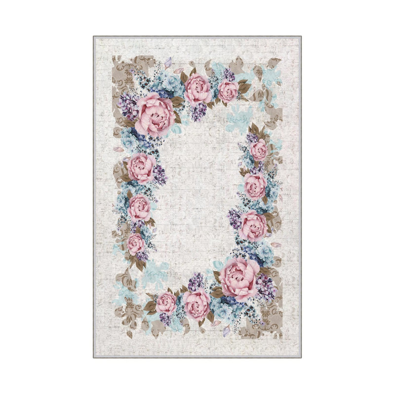 Premium Hall Carpet, 2.6 x 4.9 Feet, 100% Polyester, 650 gr/m² | Antibacterial, Non-Slip PVC Dot Underside, 0.3 in Pile Height | Machine Washable, 3D Digital Print, Durable & Stylish for Home Décor