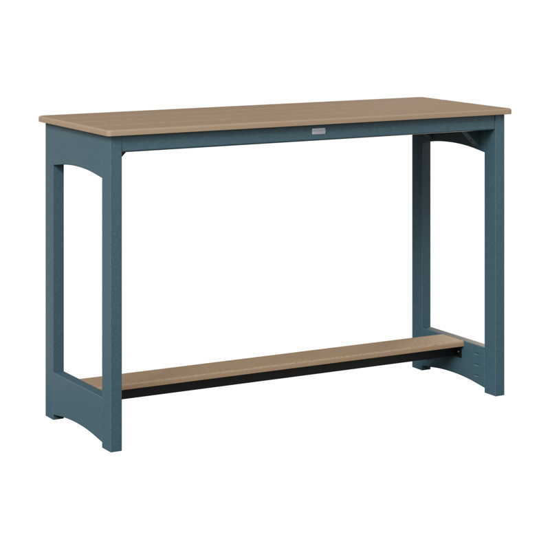 Berlin Gardens Balcony Bar Table, 38.5" H x 60" W x 22" D, Slate, Weatherwood