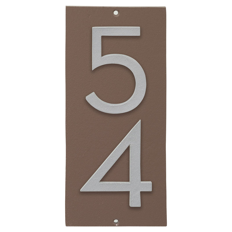 Plaque murale rectangulaire verticale flottante 6 po, Oui, Sable / argent