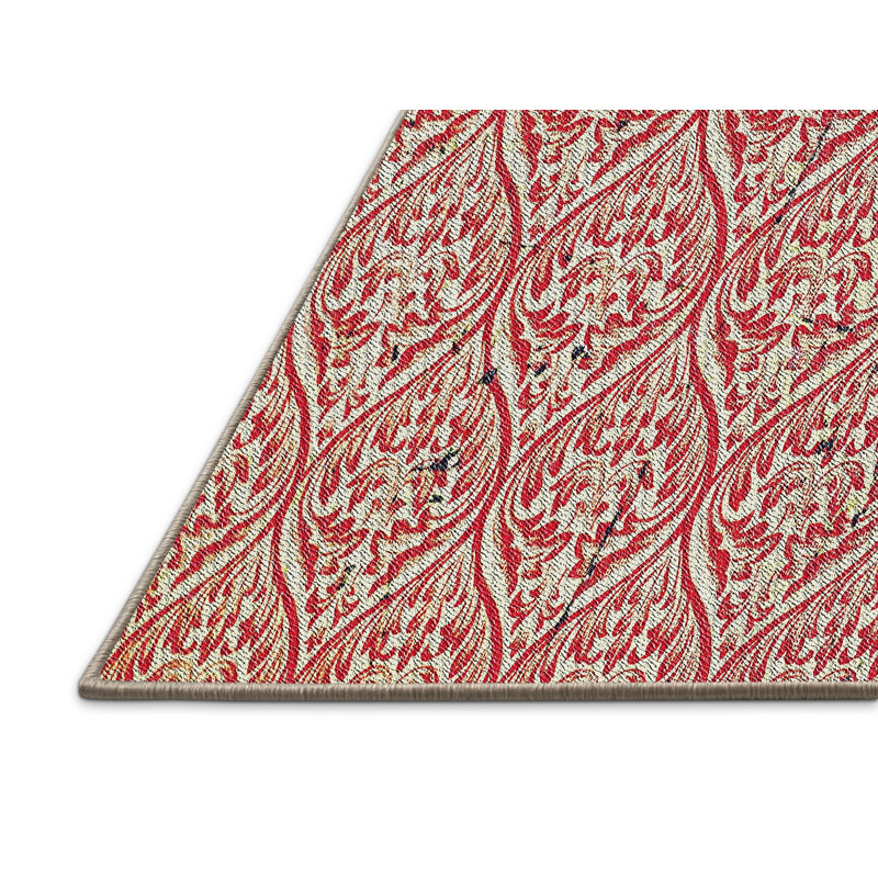 Tapis rose tissé à la machine, Rectangle 3 pi x 5 pi