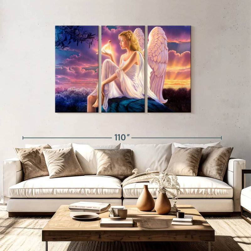 Crépuscule Leisha Angel I, H 48 po x l 74 po