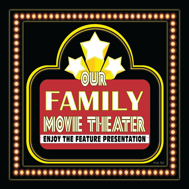 2884259 Cinéma familial, Imprimé avec cadre noir, Non, H 12 po x l 12 po