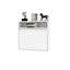 Bureau d'étude moderne blanc avec option de fixation murale, 25,2 po x 23,6 po x 7,9 po | 100% panneau de particules enduit de mélamine, épaisseur: 0,7 pouce | Nombreuses tablettes pour le rangement, design élégant et fonctionnel pour le bureau à domicile