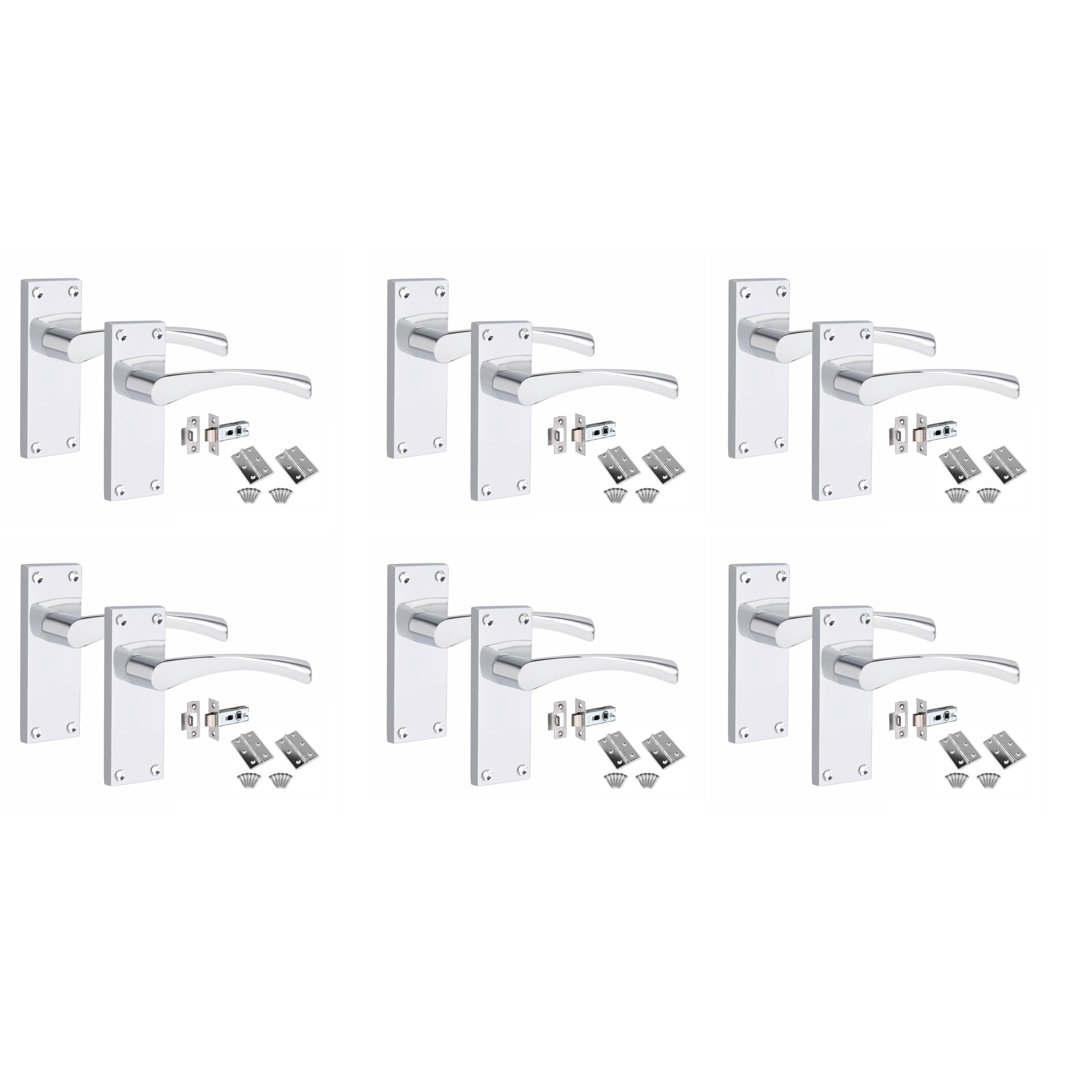 6 Set of Victorian Scroll Astrid Door Handle