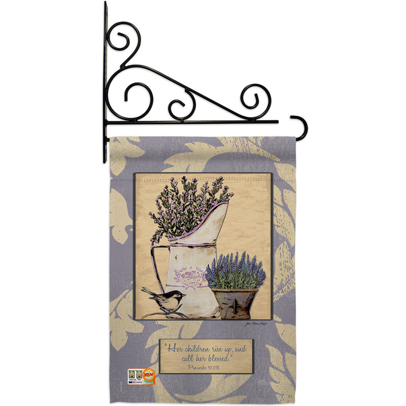 Polyester 31:28 2 faces 19 x 13 po proverbs ensemble de drapeaux