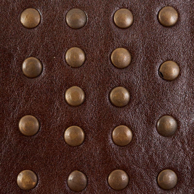 Studded Leather Trim, Brown