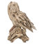 Statue de chouette effraie sur bois