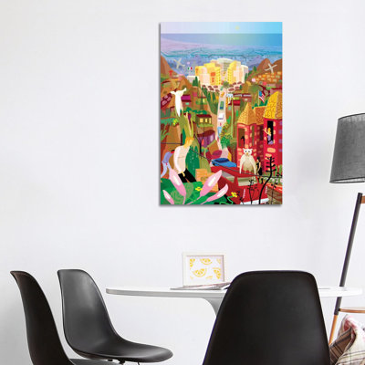 Los Angeles 1 Piece Wrapped Canvas Painting