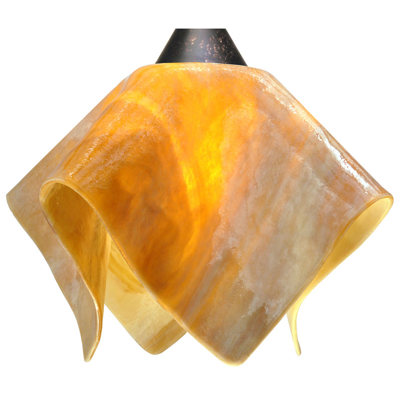 Luminaire suspendu Amergin, Grand, Brun, Miel