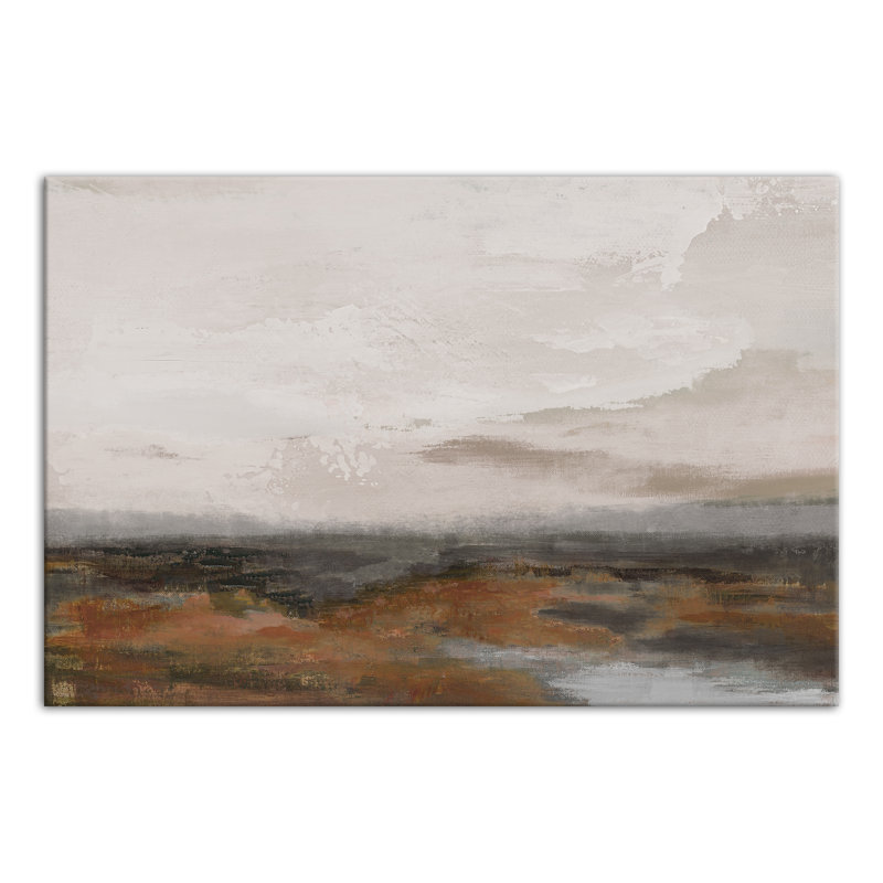 Impression sur toile Moody Riverscape, H 12 po x l 18 po