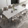 Expandable Sintered Stone Dining Table and Chair Set