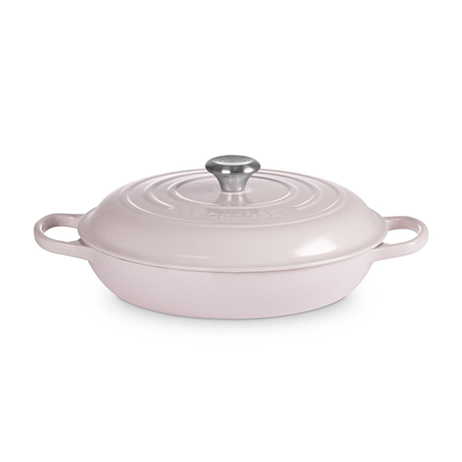 Le Creuset Signature Enameled Cast Iron Braiser with Lid, 3.5 quarts, Shallot
