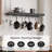 industrial style ceiling/wall mounted pot rack with hooks for kitchen storage, space saving, practical and beautiful.-197120555-197120552