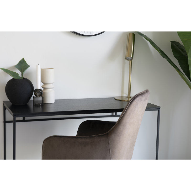 Kestwick Metal Base Writing Desk, Black