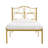 Chelby Set of 2 Twin Size Bed Frame Metal Platform Bed with Curved Design Headboard Strong Slats Support-971366191