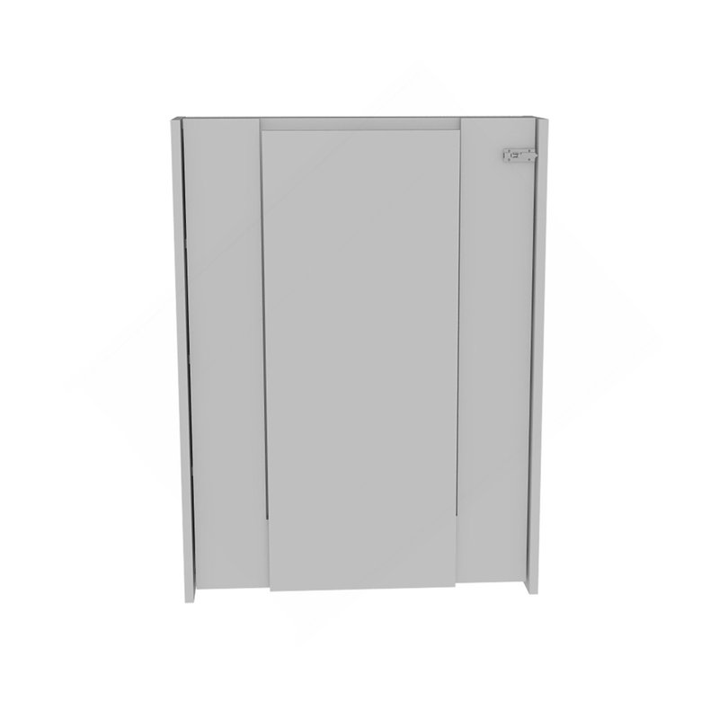 Wall Foldable Table, Seven Interior Shelves, Extending Table -White