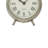 Roman Numeral Mechanical Tabletop Clock in Silver