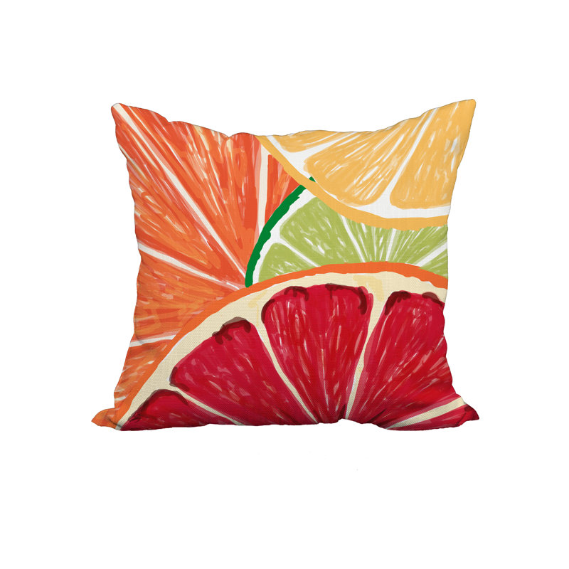  Housse de coussin en coton imprimé, 18 po x 18 po
