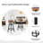 SET OF 2,Industrial Bar Stools 25.6-31.5Inch Height Adjustable Kitchen Island Dining Chair Swivel Wooden Seat(BLACK)