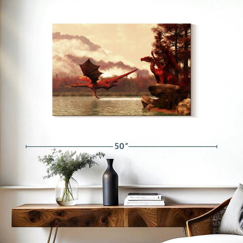 Kelan Autumn Dragons, 24" H x 36" W