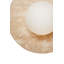 Lampe murale élégante avec corps en travertin, beige et blanc, 9,4 po x 4,7 po x 9,8 po | Bouchon en verre (4,7 po x 4,7 po) | 1 x culot G9 de 40 W maximum (ampoule non incluse) | Éclairage élégant pour la décoration intérieure, indice de protection IP20