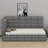 Upholstered Daybed With Storage 2 Drawers And Charging Station, Day Bed Frame With LED Lights And Storage Headboard-1766971697