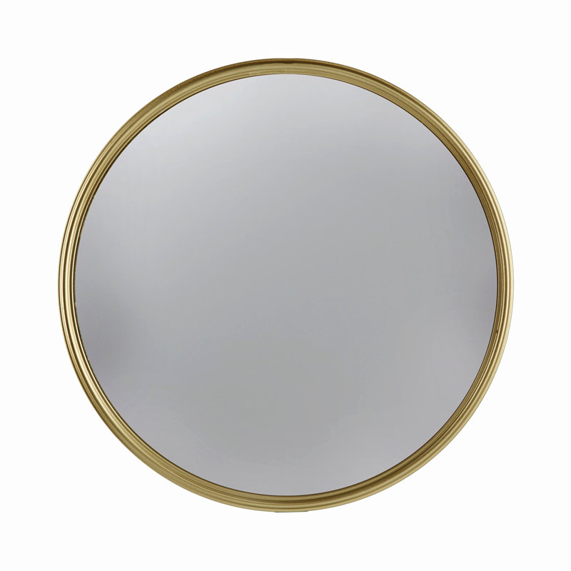 Miroir circulaire avec cadre en fer, 15 po x 15 po