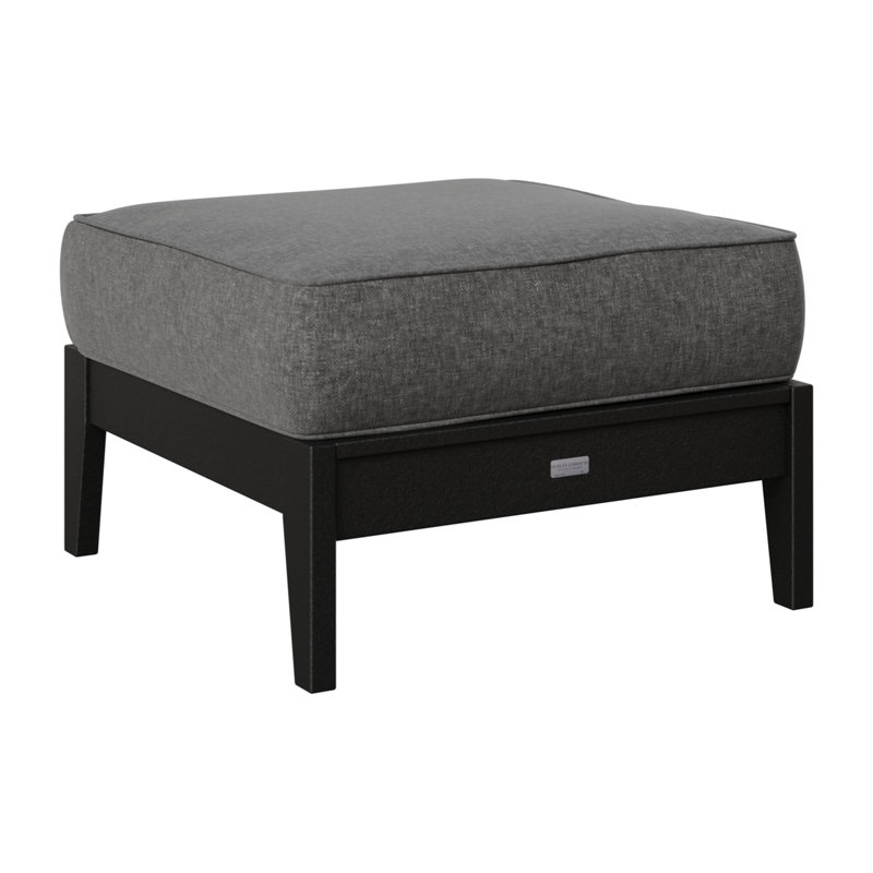Repose-pieds Mayhew et coussins, Canvas Granite, Black