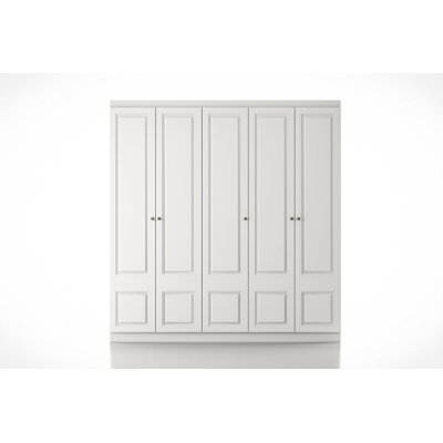 Berend 5 Door Manufactured Wood Wardrobe