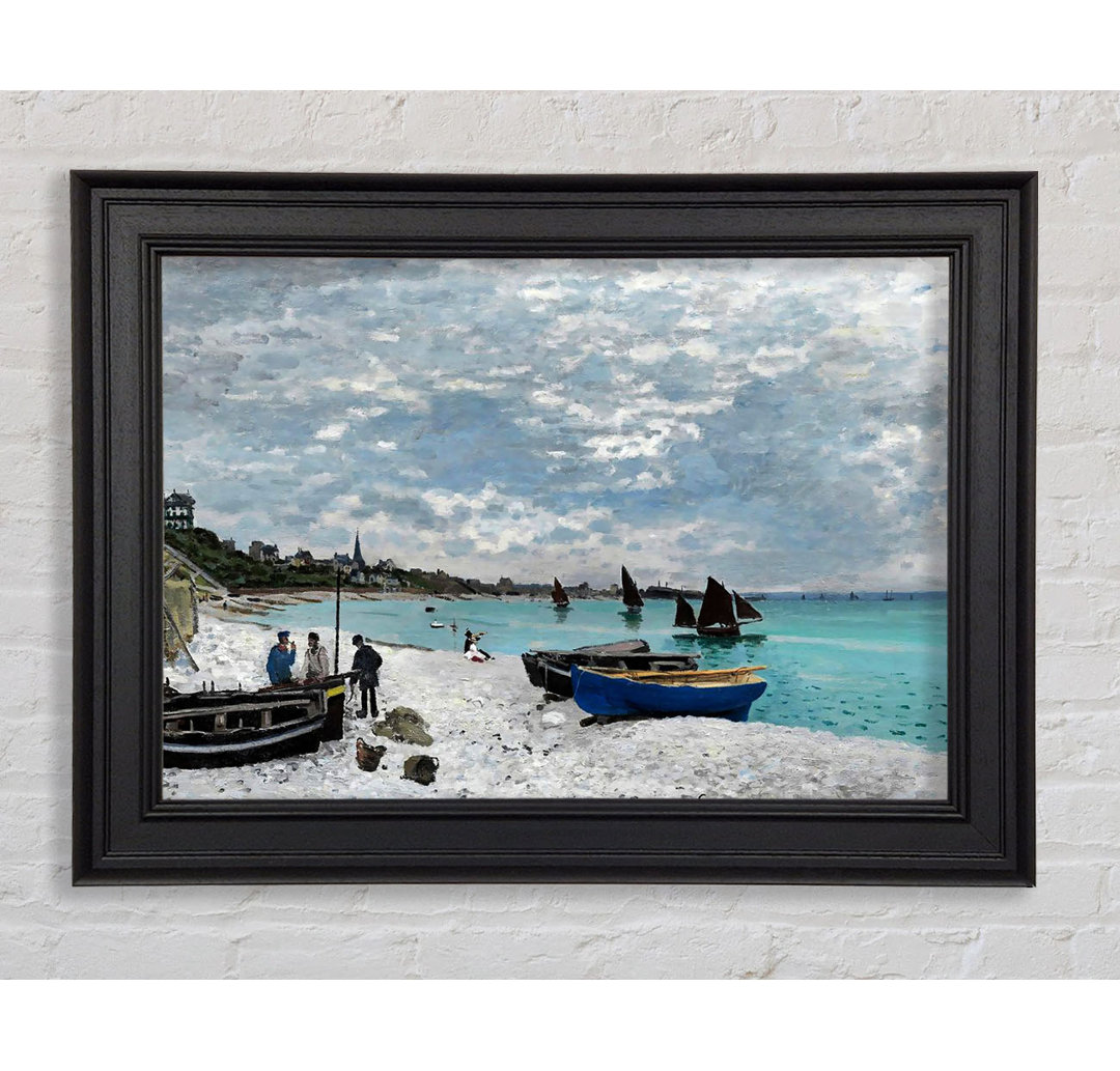 Monet der Strand von Sainte-Adresse - Einzelner Bilderrahmen Kunstdrucke