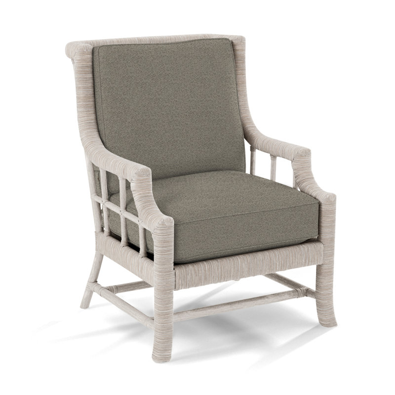 Lafayette Armchair, Beige Performance Fabric; 0851-73, Antique Frost White