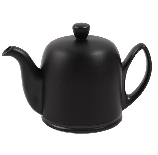 Théière noire Degrenne Salam avec couvercle, 23 oz