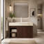 Meuble-lavabo mural de 76 cm avec lavabo intégré, armoire cannelée et éclairage à détecteur de mouvement-1635808763-1635808764