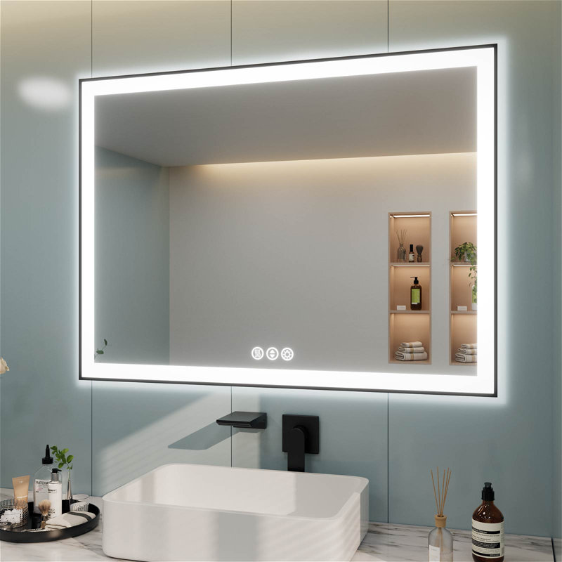 Miroir de salle de bain mural 48 po x 36 po, 36 po x 48 po