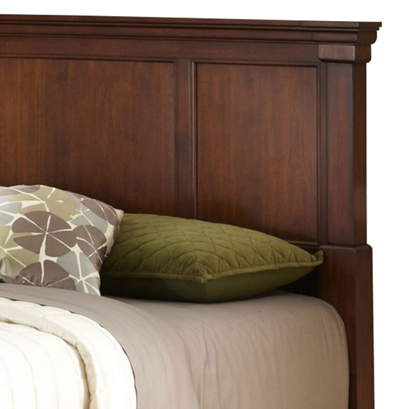 Lit standard en bois massif Allbritton, Grand, Cerise rustique