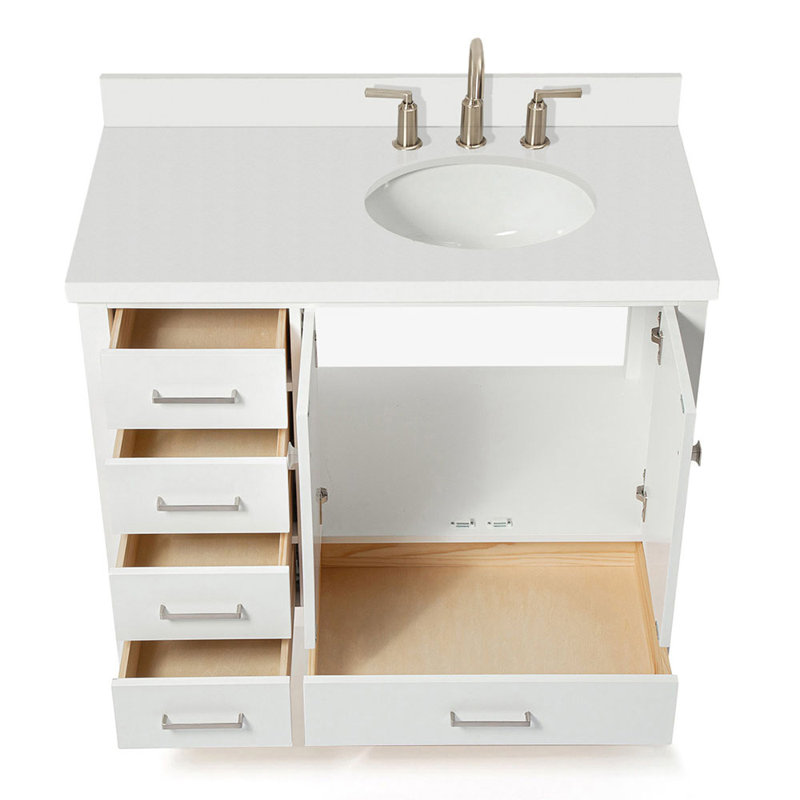 Ensemble de meuble-lavabo simple 43 po Cambridge, Blanc