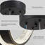 Luminaire suspendu moderne à 2 anneaux en acrylique à DEL à intensité variable de 37 W 4000K de Jansel-1515390462
