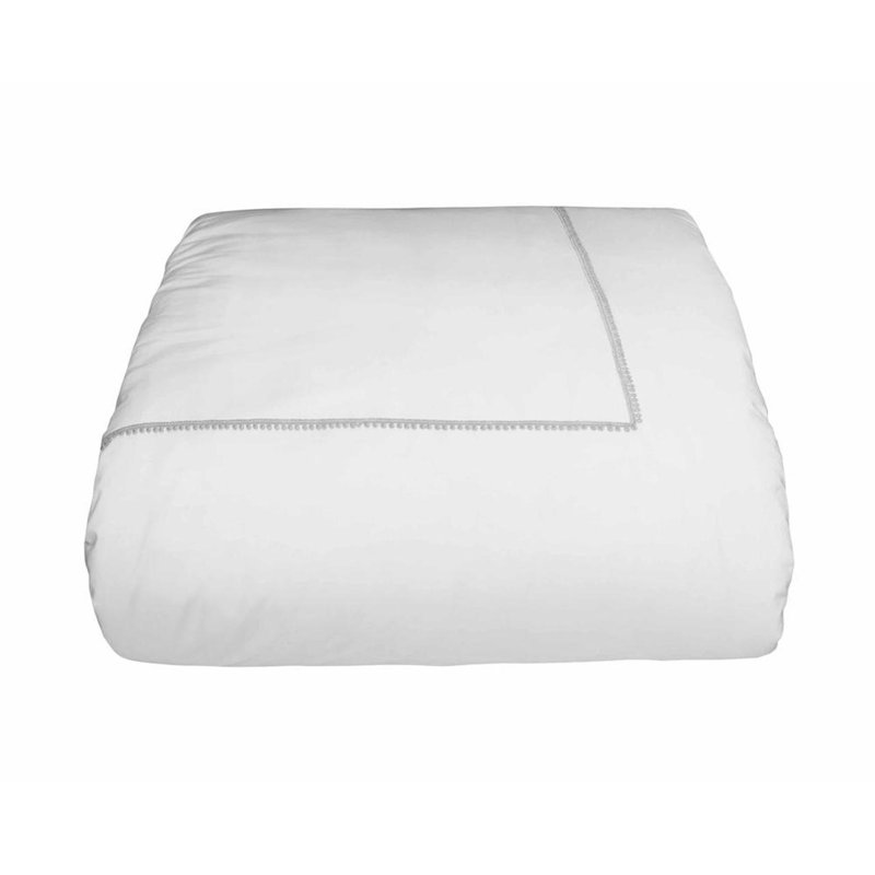 Bitsy Dots_Duvet Cover, Twin Duvet Cover, White/Gray