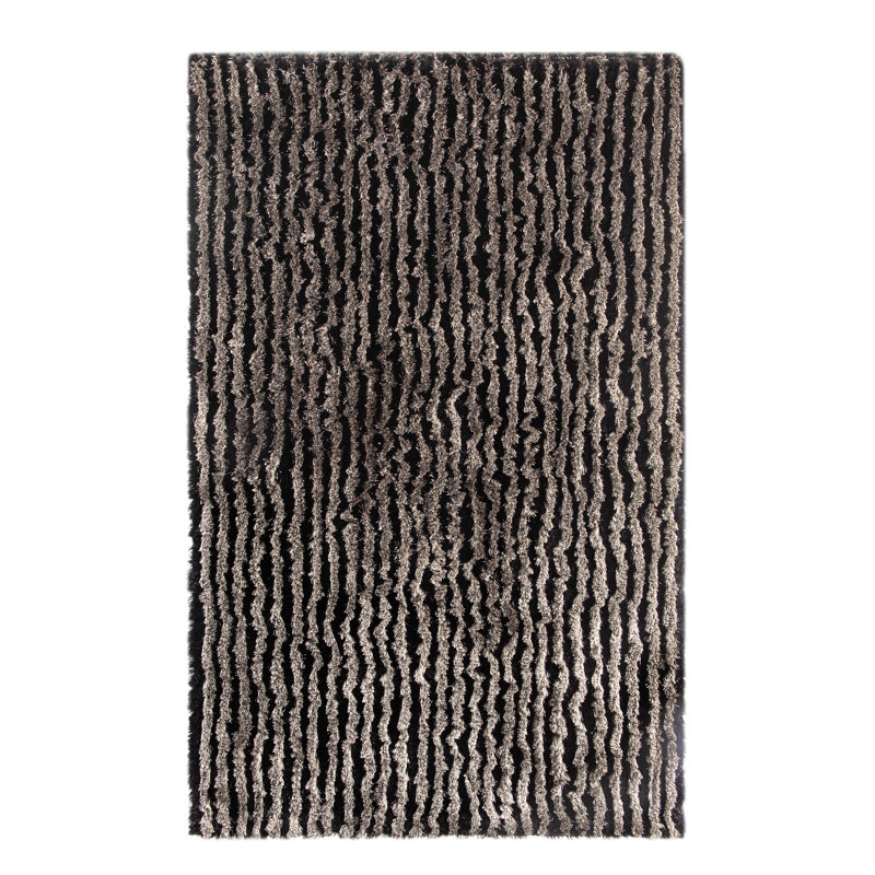 Safari Hand Tufted Striped Indoor Rug, Rectangle 8' x 10'